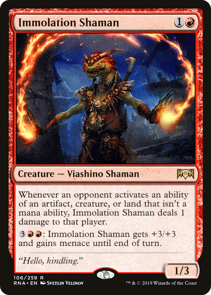 Magic: The Gathering - Immolation Shaman Foil - Ravnica Allegiance