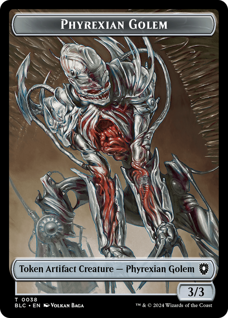 Magic: The Gathering - Phyrexian Golem Token - Bloomburrow Commander Tokens