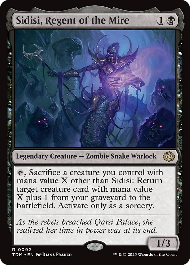 Magic: The Gathering - Sidisi, Regent of the Mire Foil - Tarkir: Dragonstorm