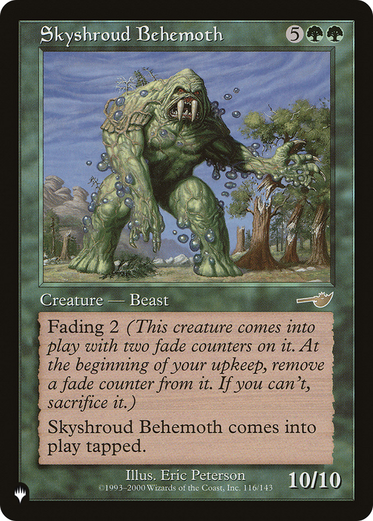 Magic: The Gathering - Skyshroud Behemoth - The List