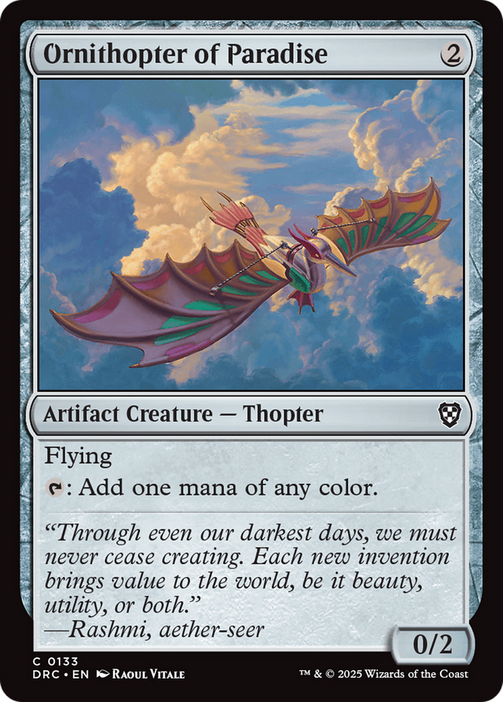 Magic: The Gathering - Ornithopter of Paradise - Aetherdrift Commander