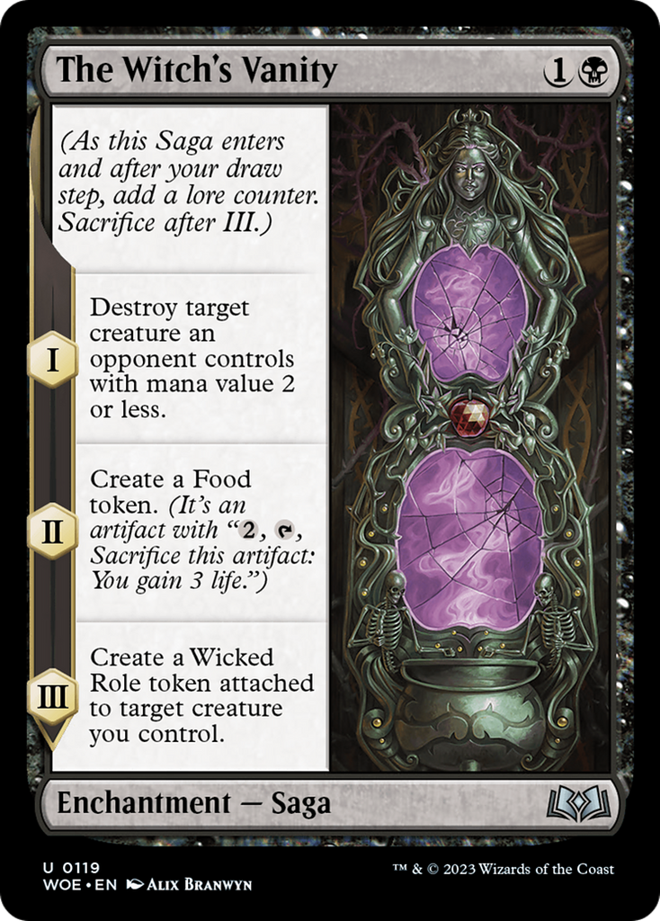 Magic: The Gathering - The Witch's Vanity Foil - Wilds of Eldraine