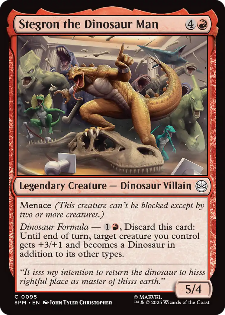 Magic: The Gathering - Stegron the Dinosaur Man Foil - Marvel's Spider-Man