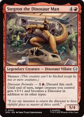 Magic: The Gathering - Stegron the Dinosaur Man Foil - Marvel's Spider-Man