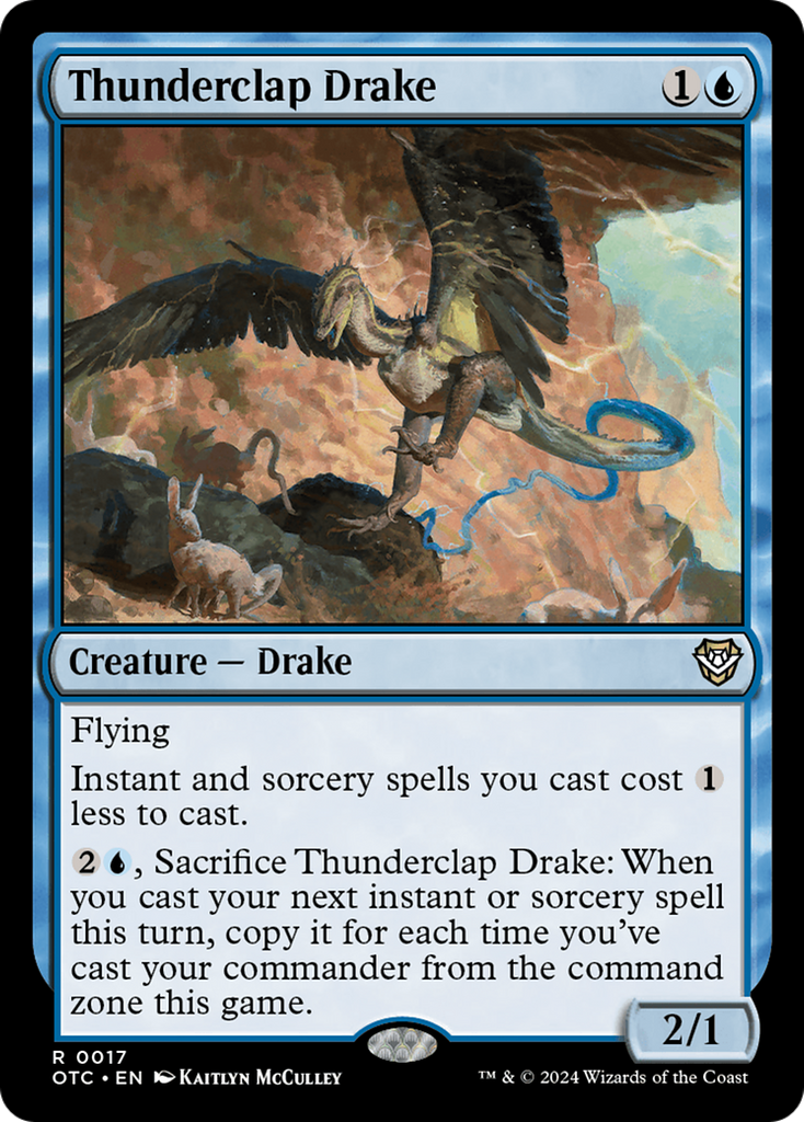 Magic: The Gathering - Thunderclap Drake - Outlaws of Thunder Junction Commander