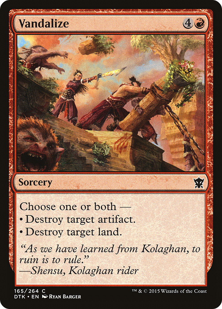 Magic: The Gathering - Vandalize Foil - Dragons of Tarkir