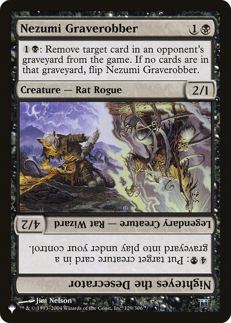 Magic: The Gathering - Nezumi Graverobber // Nighteyes the Desecrator - The List