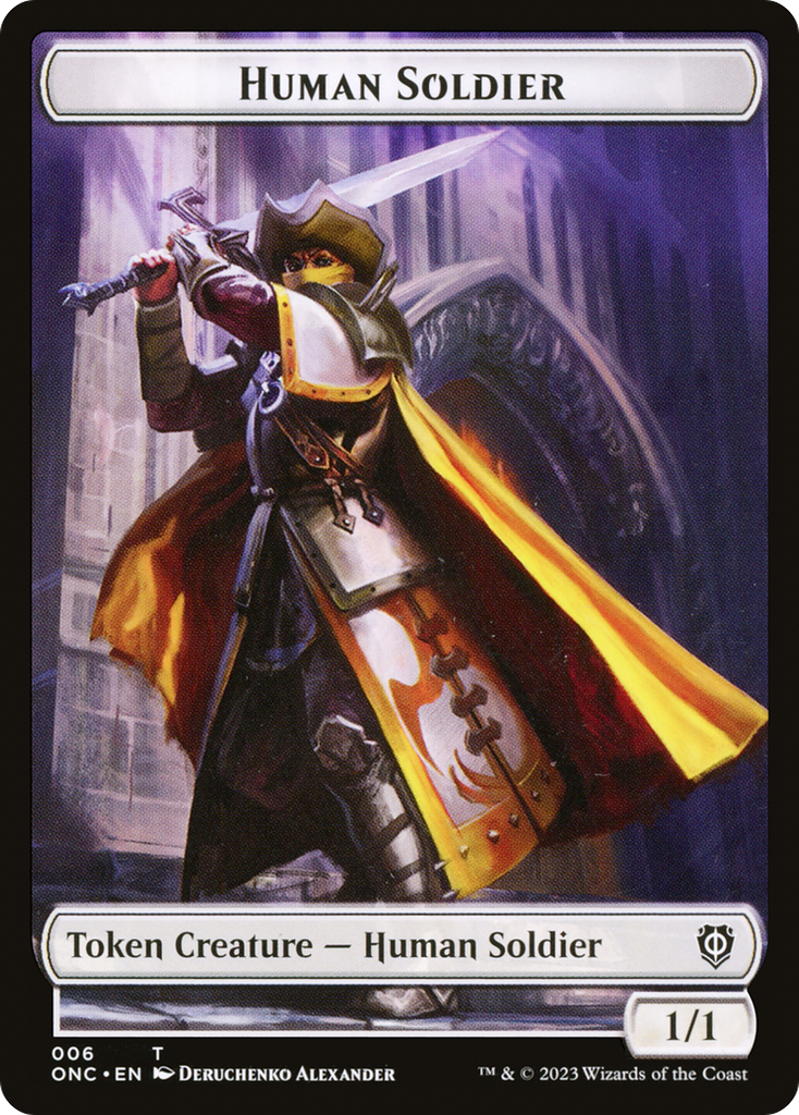 Magic: The Gathering - Human Soldier Token - Phyrexia: All Will Be One Commander Tokens