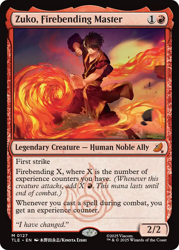 Magic: The Gathering - Zuko, Firebending Master - Avatar: The Last Airbender Eternal