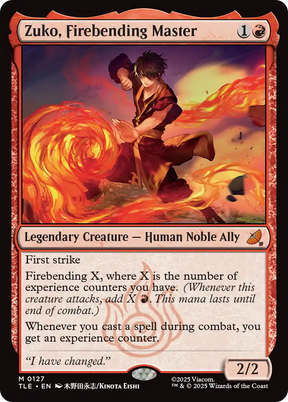 Magic: The Gathering - Zuko, Firebending Master - Avatar: The Last Airbender Eternal
