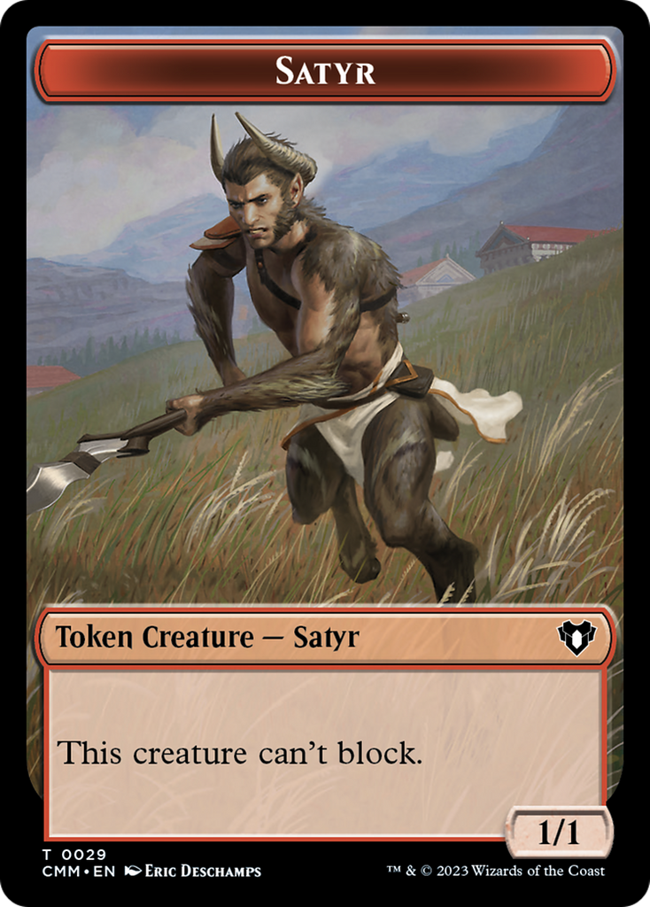 Magic: The Gathering - Satyr Token - Commander Masters Tokens