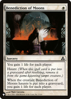 Magic: The Gathering - Benediction of Moons - The List