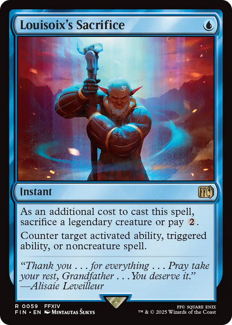 Magic: The Gathering - Louisoix's Sacrifice Foil - Final Fantasy