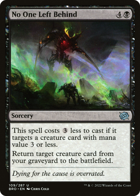 Magic: The Gathering - No One Left Behind Foil - The Brothers' War