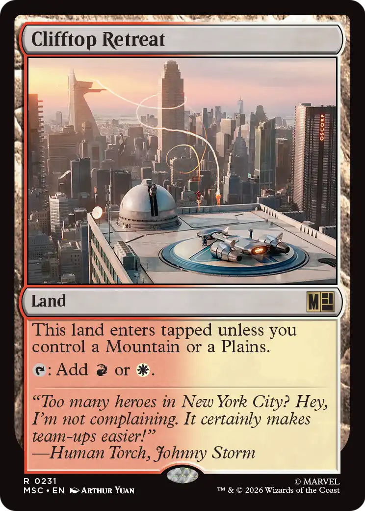 Magic: The Gathering - Clifftop Retreat - Marvel Super Heroes Commander