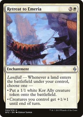 Magic: The Gathering - Retreat to Emeria Foil - Battle for Zendikar