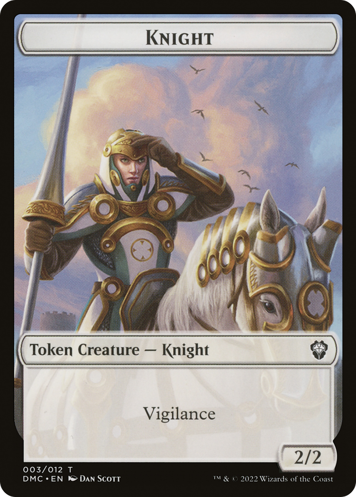 Magic: The Gathering - Knight Token - Dominaria United Commander Tokens