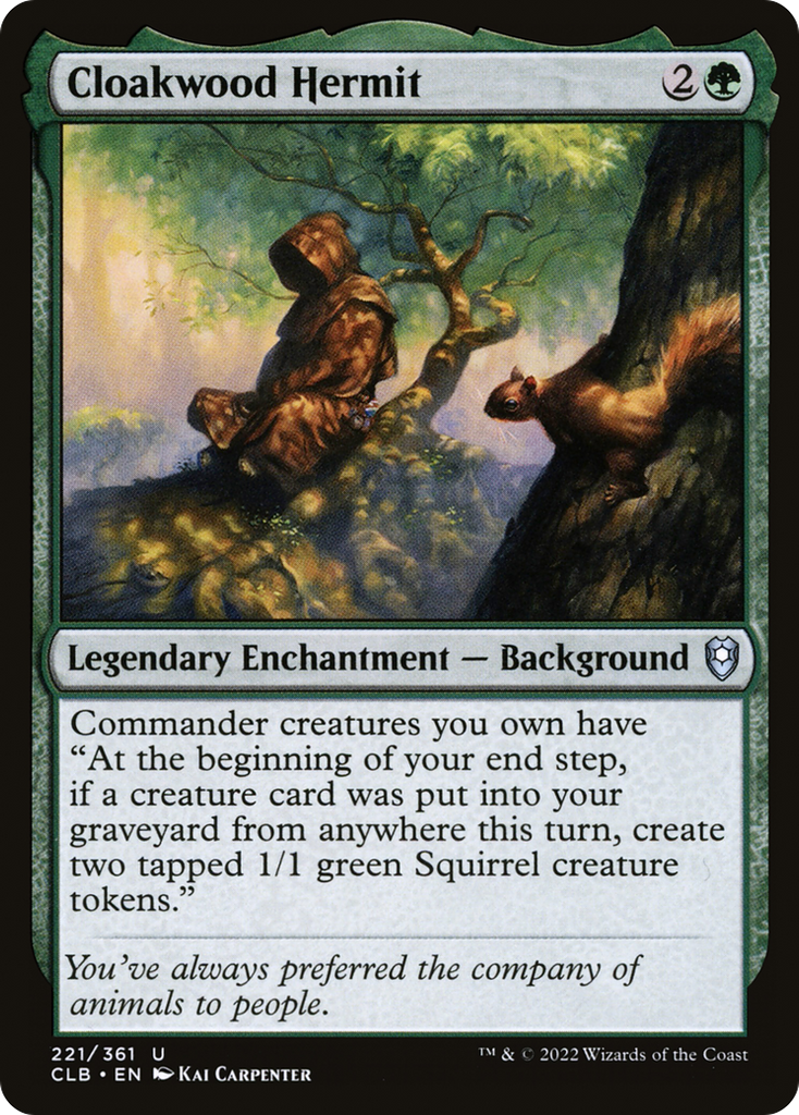 Magic: The Gathering - Cloakwood Hermit - Commander Legends: Battle for Baldur's Gate