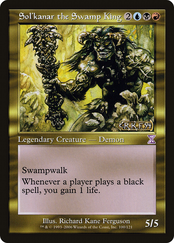 Magic: The Gathering - Sol'kanar the Swamp King - Time Spiral Timeshifted