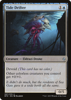 Magic: The Gathering - Tide Drifter Foil - Battle for Zendikar
