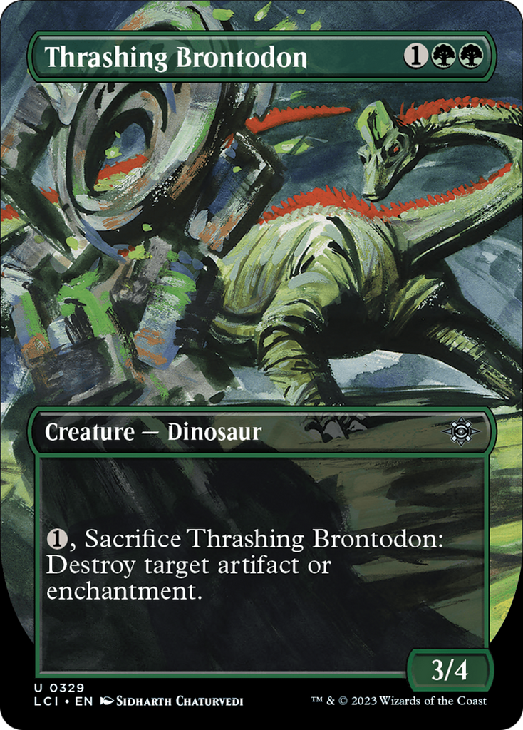 Magic: The Gathering - Thrashing Brontodon Foil - The Lost Caverns of Ixalan