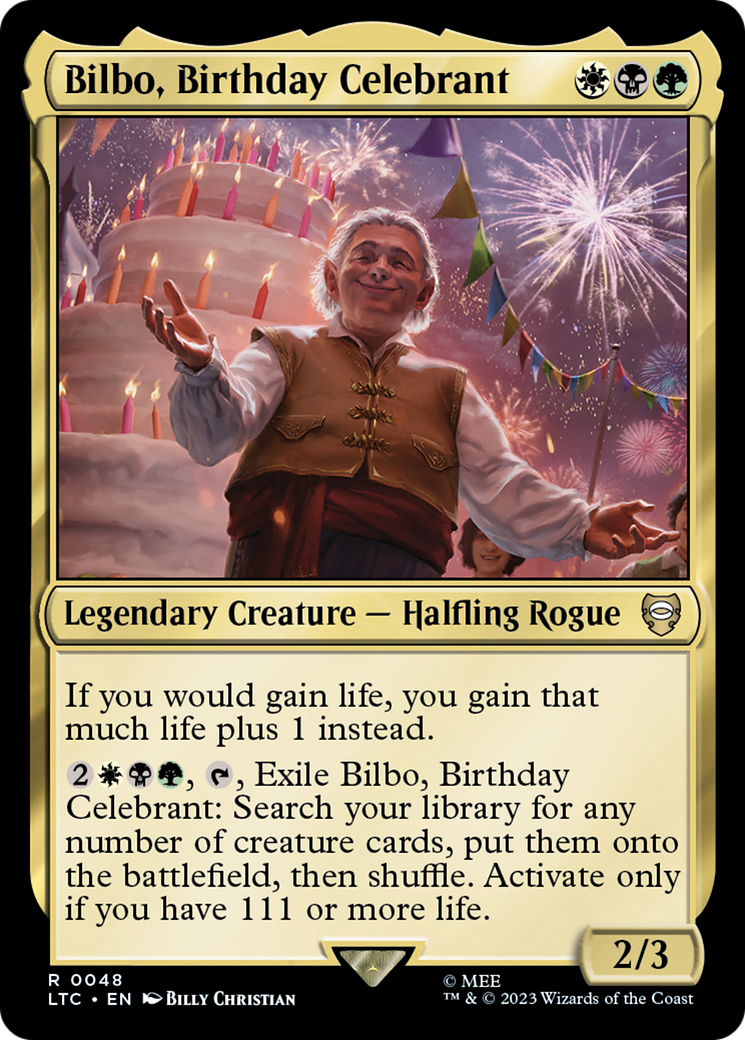 Magic: The Gathering - Bilbo, Birthday Celebrant - Tales of Middle-earth Commander