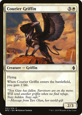 Magic: The Gathering - Courier Griffin Foil - Battle for Zendikar