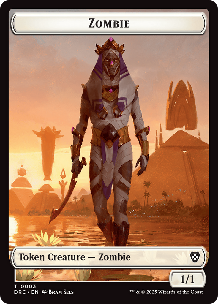 Magic: The Gathering - Zombie Token - Aetherdrift Commander Tokens