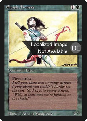 Magic: The Gathering - Bogenschützen der Elfen - Foreign Black Border