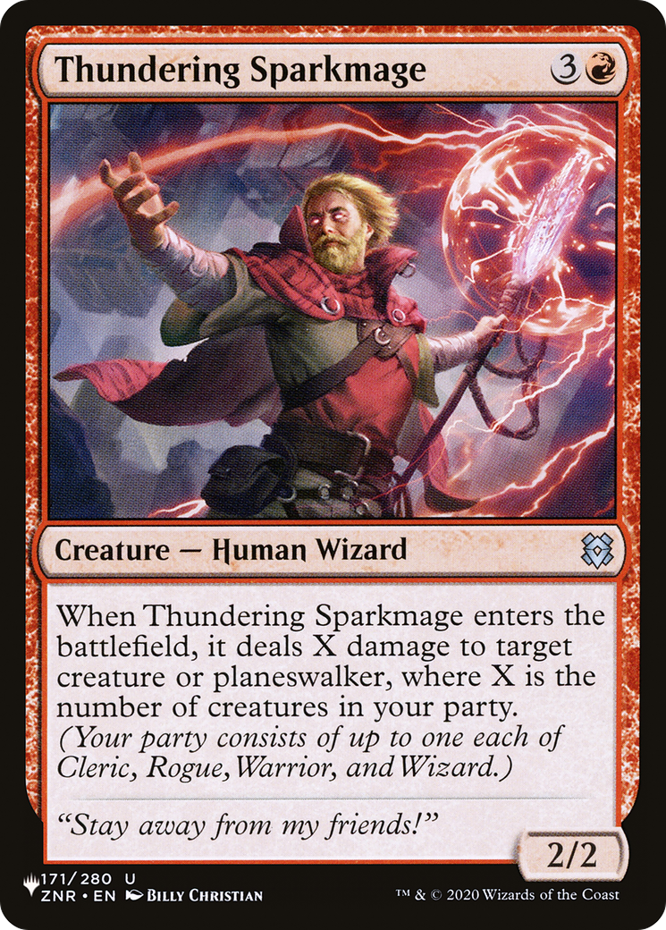 Magic: The Gathering - Thundering Sparkmage - The List