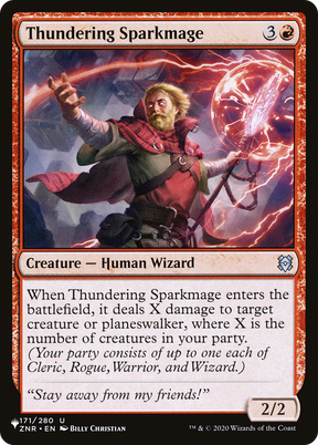 Magic: The Gathering - Thundering Sparkmage - The List