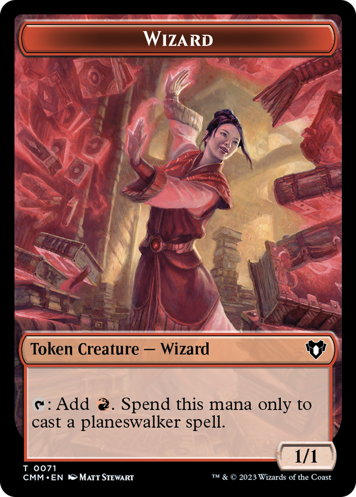 Magic: The Gathering - Wizard Token - Commander Masters Tokens