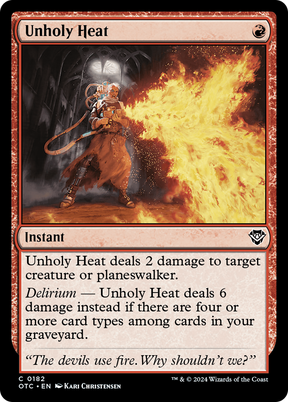 Magic: The Gathering - Unholy Heat - Outlaws of Thunder Junction Commander