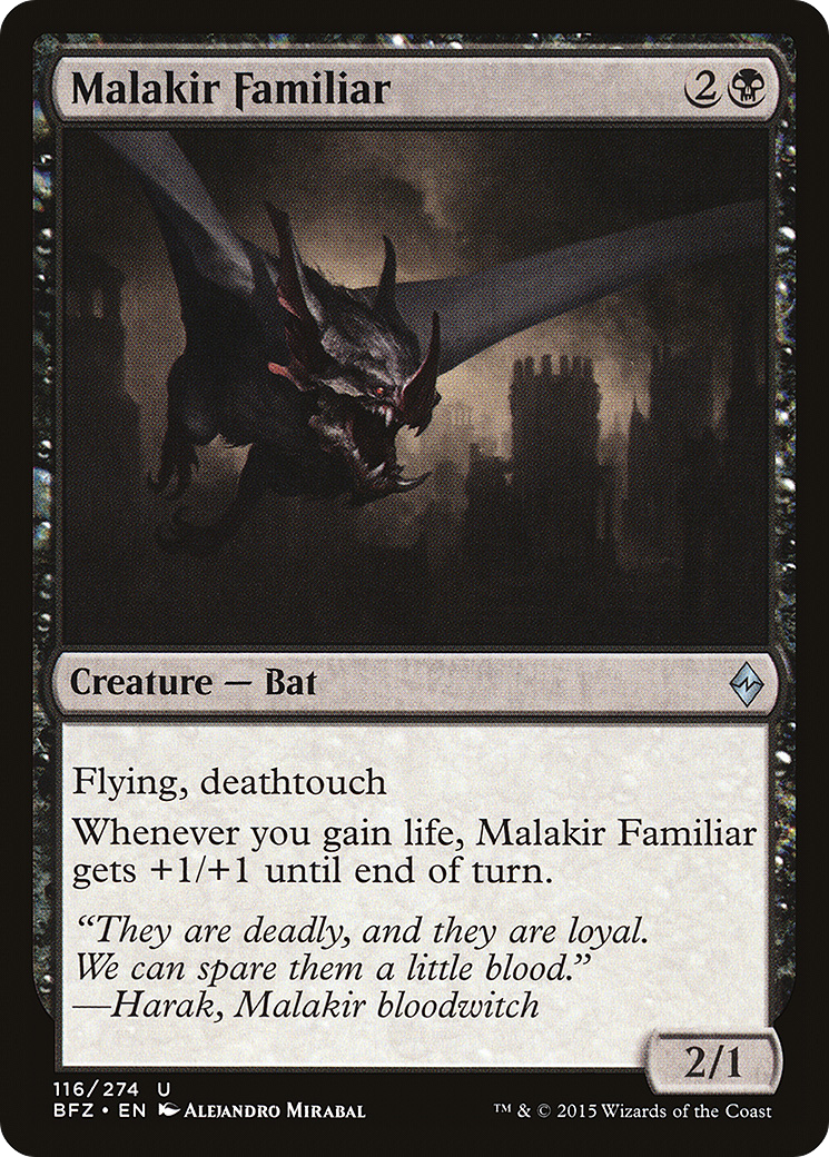 Magic: The Gathering - Malakir Familiar Foil - Battle for Zendikar