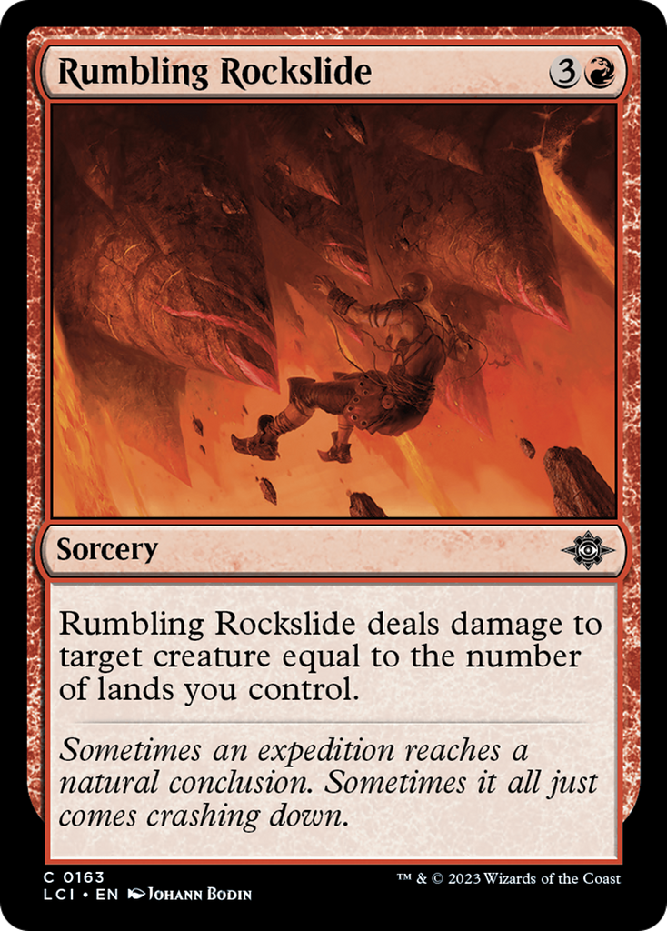 Magic: The Gathering - Rumbling Rockslide Foil - The Lost Caverns of Ixalan