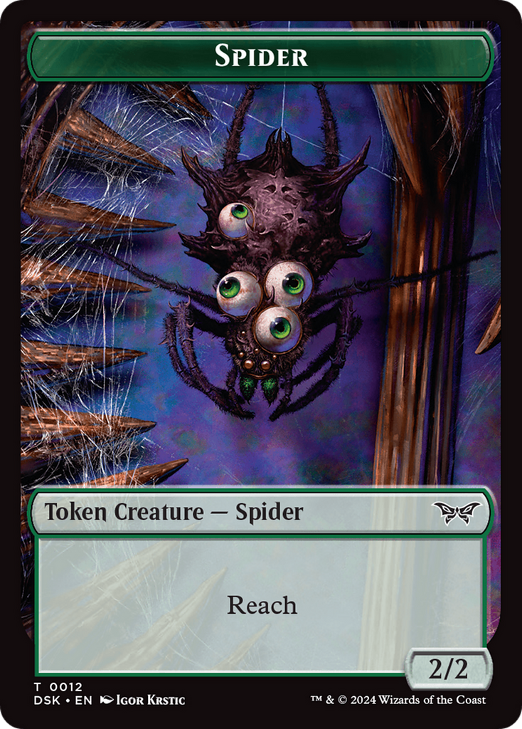 Magic: The Gathering - Spider Token - Duskmourn: House of Horror Tokens