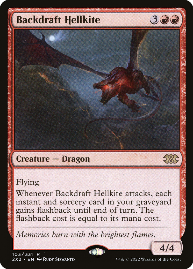 Magic: The Gathering - Backdraft Hellkite Foil - Double Masters 2022