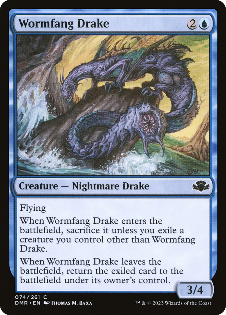 Magic: The Gathering - Wormfang Drake - Dominaria Remastered