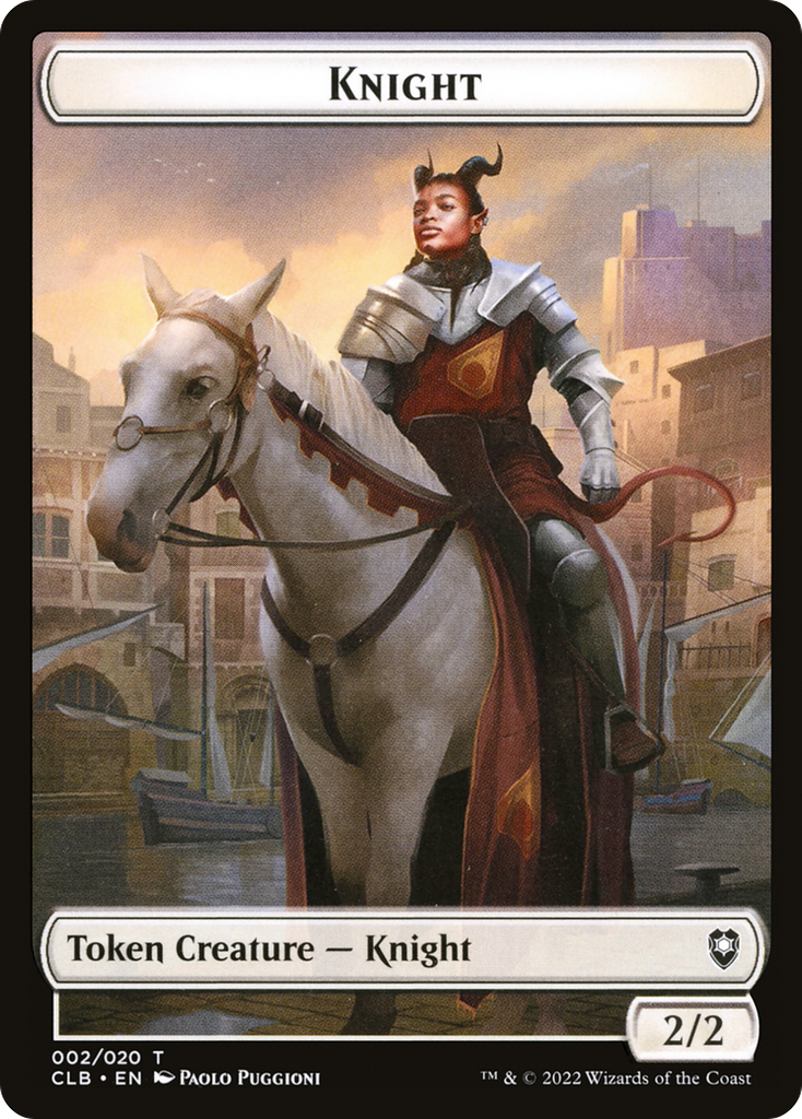 Magic: The Gathering - Knight Token - Battle for Baldur's Gate Tokens