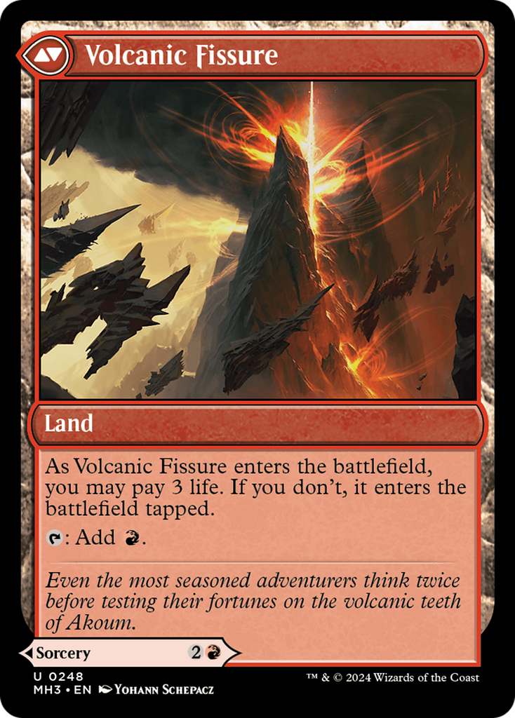 Magic: The Gathering - Sundering Eruption // Volcanic Fissure Foil - Modern Horizons 3