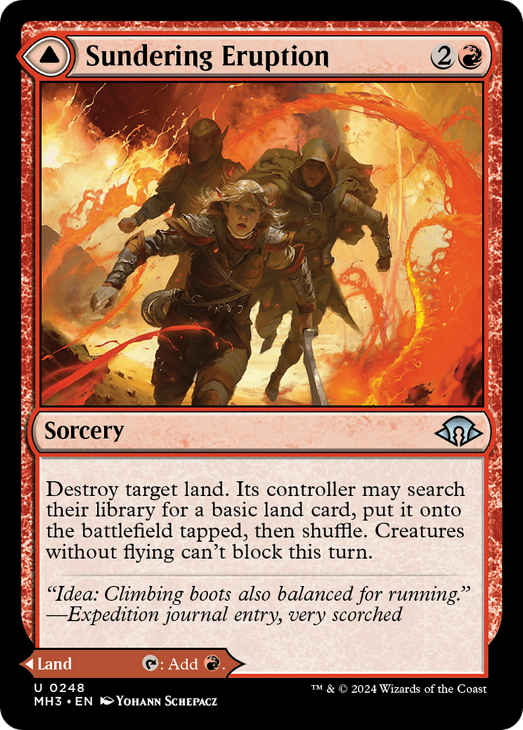 Magic: The Gathering - Sundering Eruption // Volcanic Fissure Foil - Modern Horizons 3