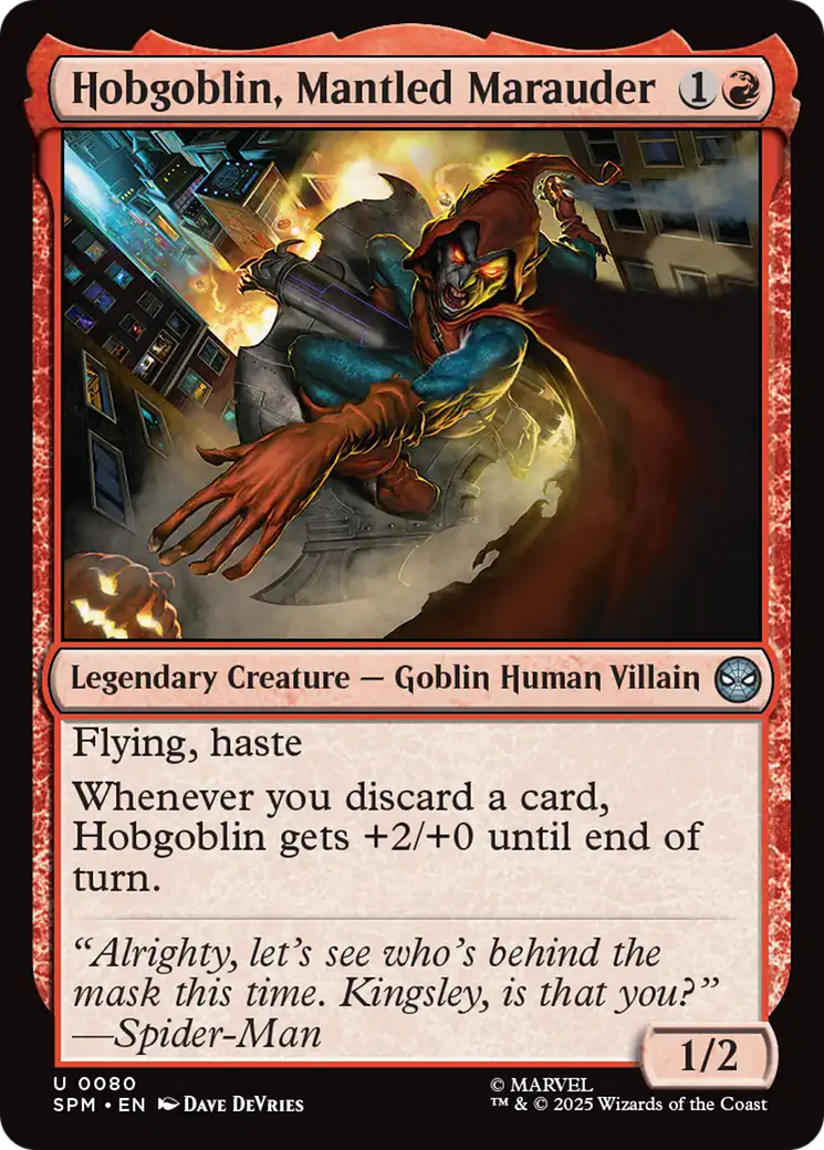 Magic: The Gathering - Hobgoblin, Mantled Marauder Foil - Marvel's Spider-Man