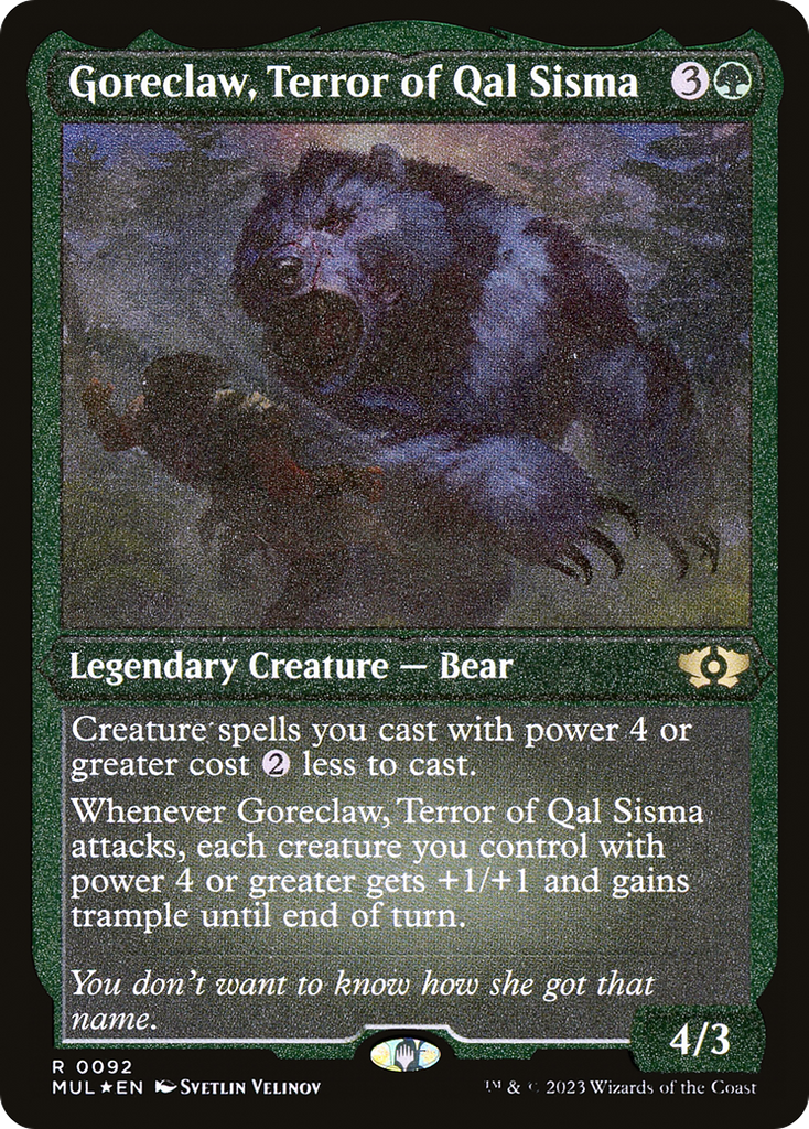 Magic: The Gathering - Goreclaw, Terror of Qal Sisma Foil - Multiverse Legends