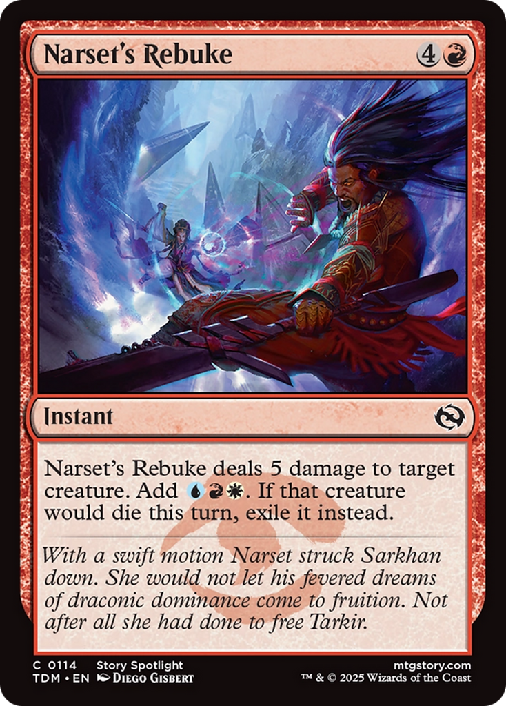 Magic: The Gathering - Narset's Rebuke Foil - Tarkir: Dragonstorm
