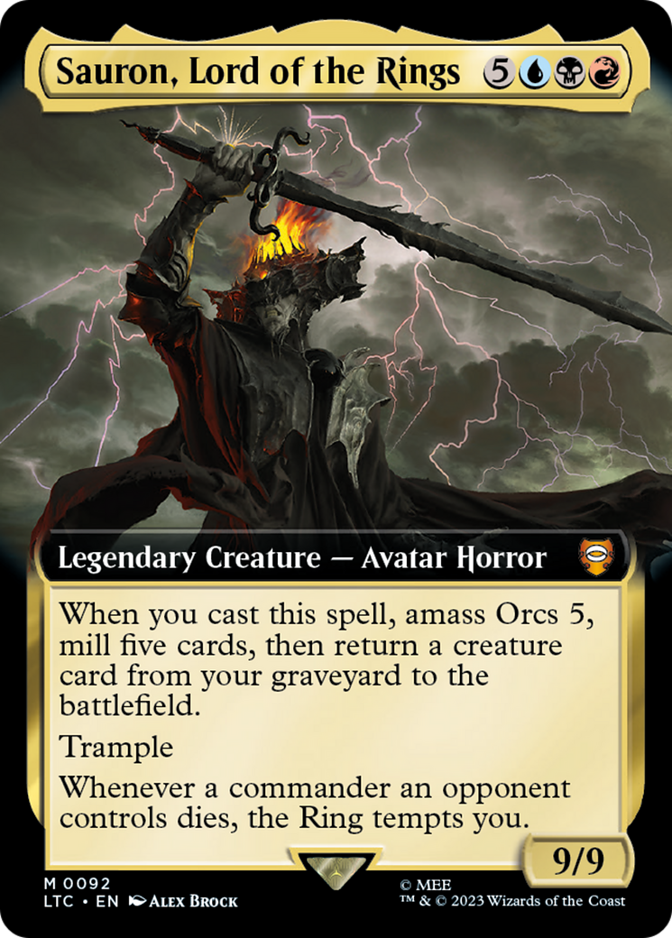 Magic: The Gathering - Sauron, Lord of the Rings Foil - Tales of Middle-earth Commander