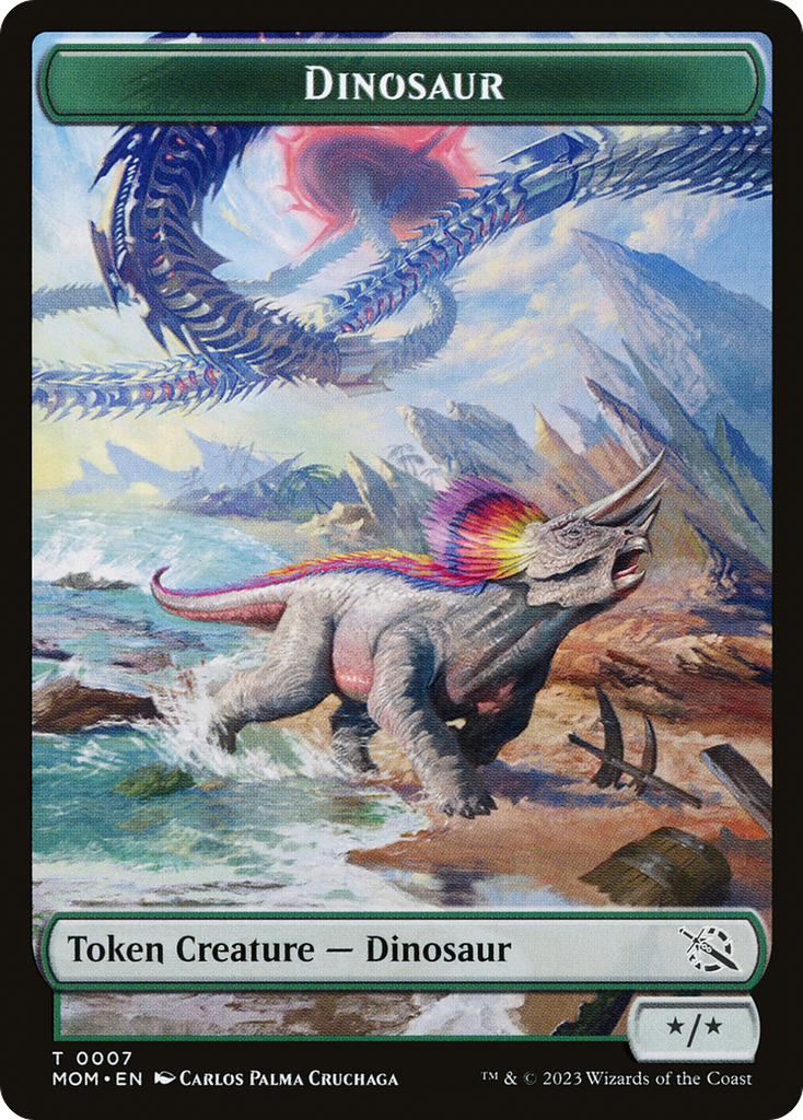 Magic: The Gathering - Dinosaur Token - March of the Machine Tokens