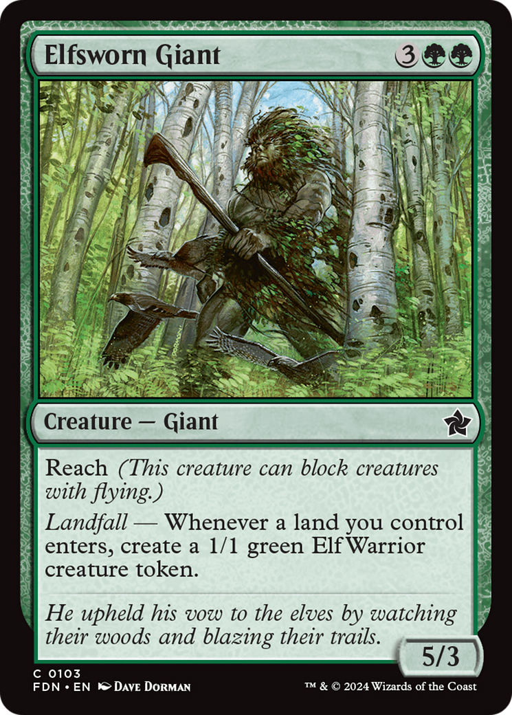 Magic: The Gathering - Elfsworn Giant Foil - Foundations