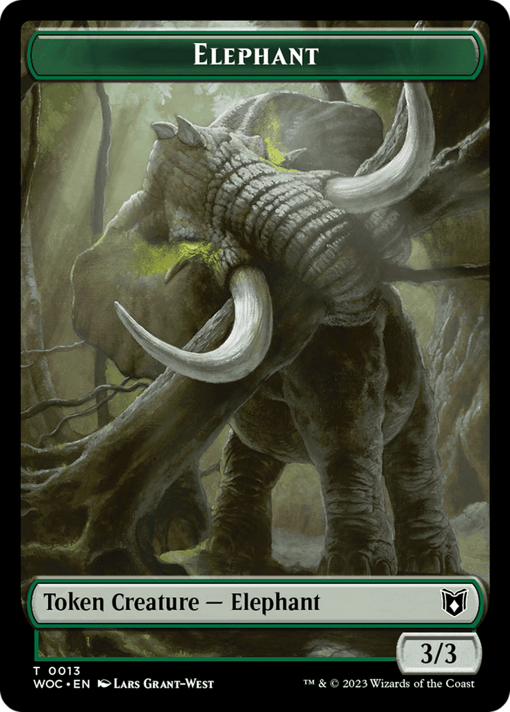 Magic: The Gathering - Elephant Token - Wilds of Eldraine Commander Tokens