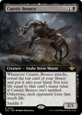 Magic: The Gathering - Caustic Bronco Foil - Outlaws of Thunder Junction