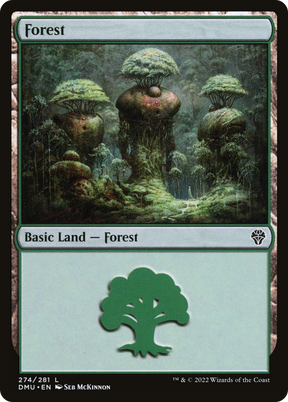 Magic the Gathering - Forest #274 Foil - Dominaria United